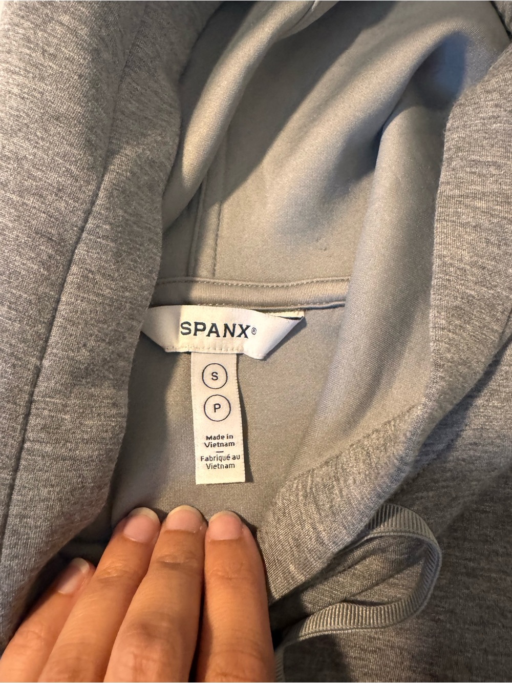 SPANX Light Gray AirEssentials Smocked Hoodie